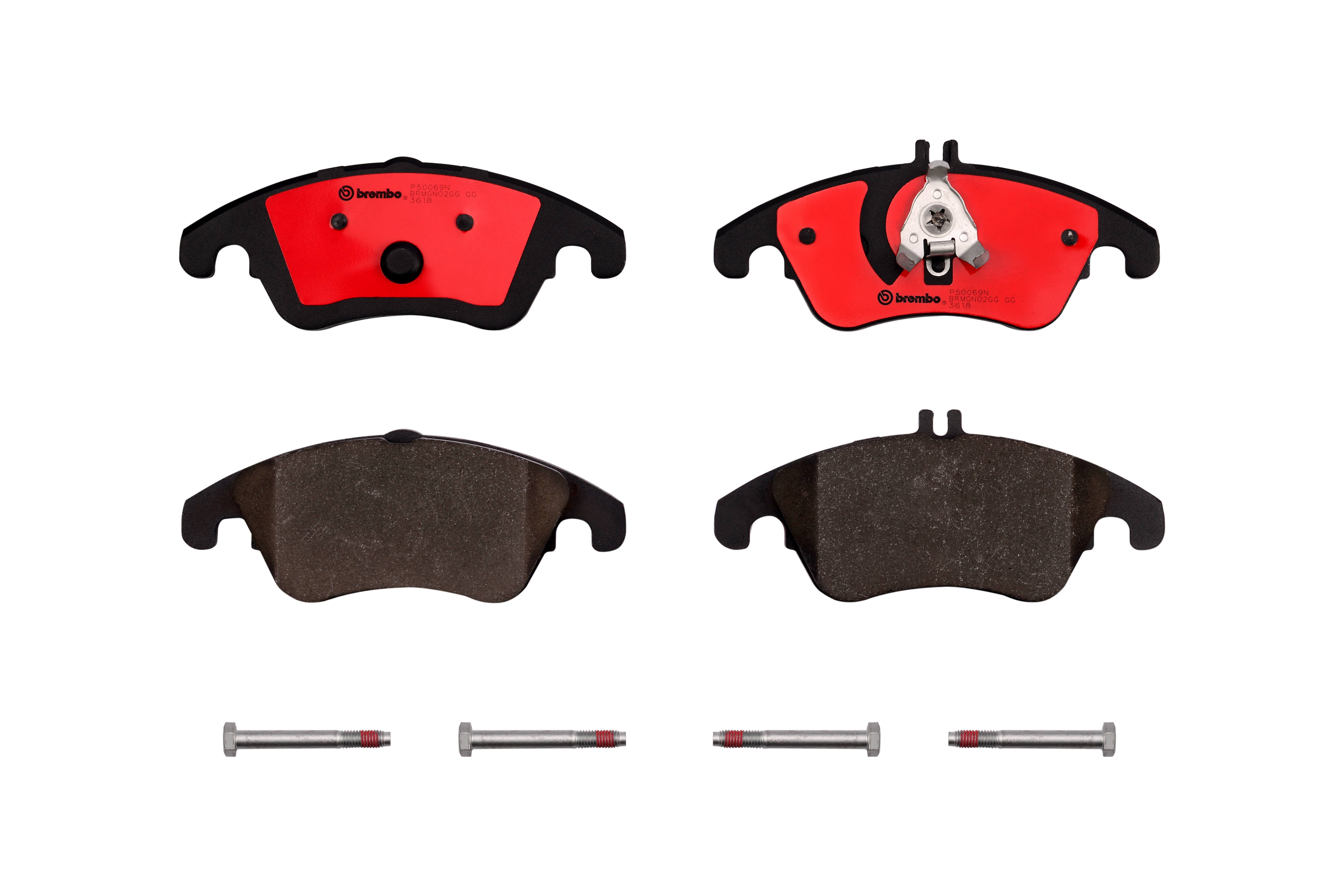 Mercedes Disc Brakes Kit -  Pads Front (Ceramic) 0074207520 - Brembo P50069N